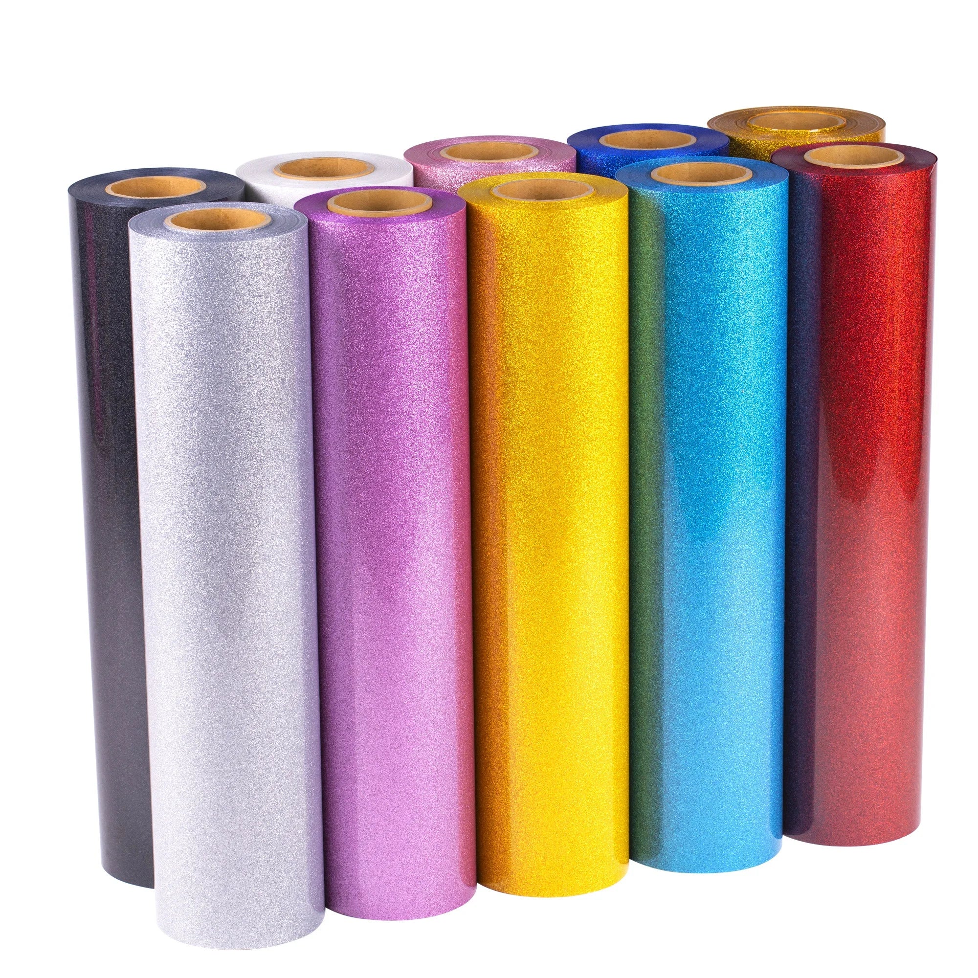 Renlitong PU Glitter Sticky HTV Best Quality Iron-On Vinyl Transfer Paper for Garment Printing and Clothes Application