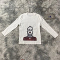 DENIMGUYS 2024 Custom Logo Men Women Jacquard Printed Knitted Cotton Jumper Knitwear Ribbed Sweater
