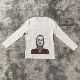 DENIMGUYS 2024 Custom Logo Men Women Jacquard Printed Knitted Cotton Jumper Knitwear Ribbed Sweater
