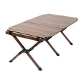 Modern Beech Wooden Egg Roll Table Corner Foldable and Portable for Outdoor Dining Camping & Beach Picnics & Barbecues