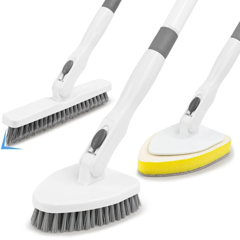 Shower Brush for Cleaning Floor Scrub Brush Tub Scrubber with Long Handle Bathroom Multifunctional