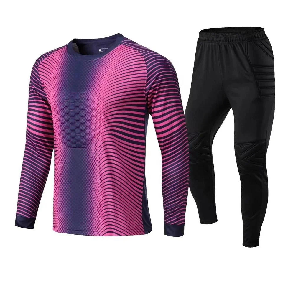 2024 Football Uniform Sets Goalkeeper Long Sleeve 100% Polyester Wholesale in Stock Soccer Jersey Tops football practice jersey