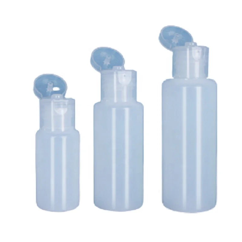 10 20 30 50ml PE Plastic Soft Squeeze Bottle Semi-Clear Frosted Pure Dew Cosmetic Refill Shampoo Lotion Bottle with Flip Top