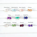 925 Silver Raw Crystal Studs Earring Jewelry Women Natural Sapphire Moonstone Rough Birthstone Earrings