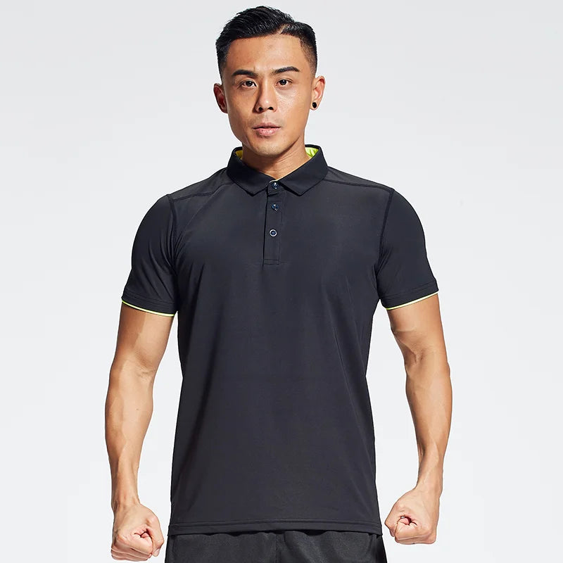 Custom Polyester Spandex Golf T Shirts Oversize Fitness Wear Men's Polo Shirts
