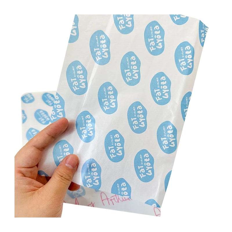 Custom Logo Grease Resistant Moisture Proof Double-Sided Coated Food Safe Wrapping Paper for Soap and Clothing