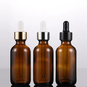 Factory Direct Supply Essential Oil Bottle Amber Glass Bottle With Black Plastic Dropper