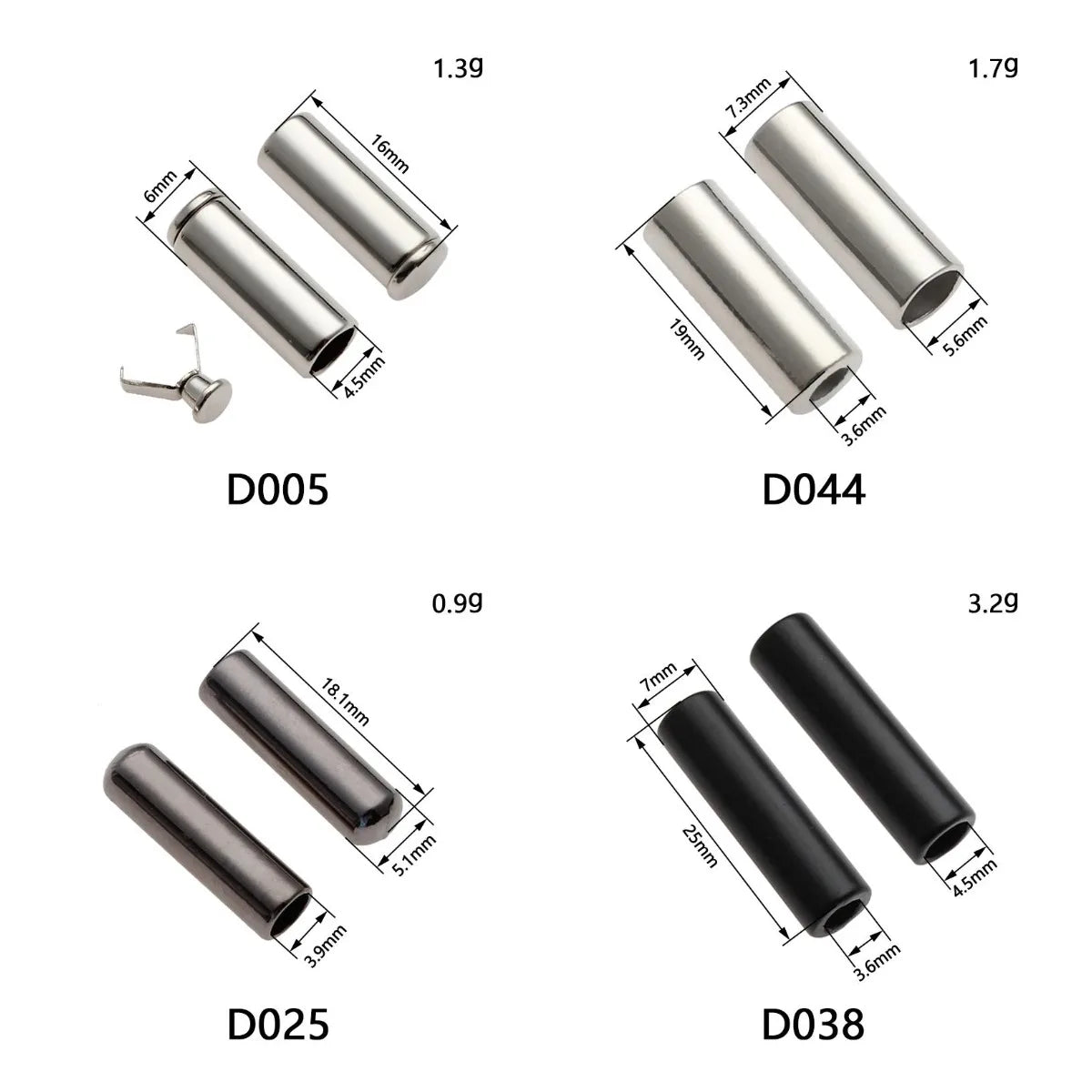 Wholesale Custom Fashion Hoodie Metal Drawstring Cord End String Stoppers for Rope Spring Stopper Cord Lock