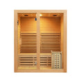 3 Persons Indoor Traditional Steam Sauna Room With Hemlock Material