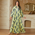 Dubai Jalabiya Tassel Long Robe Traditional Islamic Modest Kaftan Abaya Floral Maxi Dress