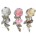 Factory Direct Large Embroidery Patch 3D Fabric Flower with Sequin PVC Plastic for Customizing Clothing or Accessories