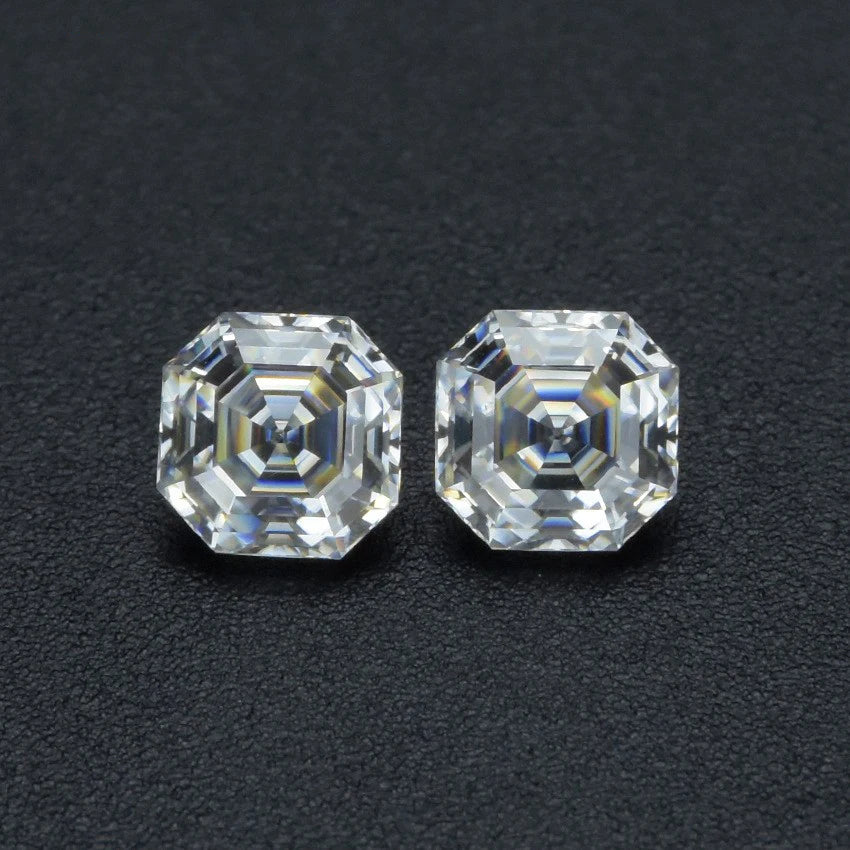 Asscher Cut 4.0mm ~ 10.0mm Synthetic Gemstone Jewelry Carat Stone White D Color VVS Moissanite Diamond