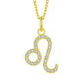 LULUFOCUS 18K Gold Plated 925 Silver Jewelry 12 Horoscope Constellations Custom Cz Pendant Necklace for Women