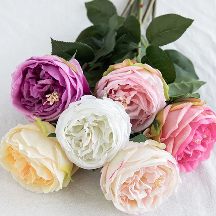 CM-R087 Artificial Flowers Real Touch Rose Flower for Wedding and Home Decoration Austin Rose Flower for Wedding Decoration