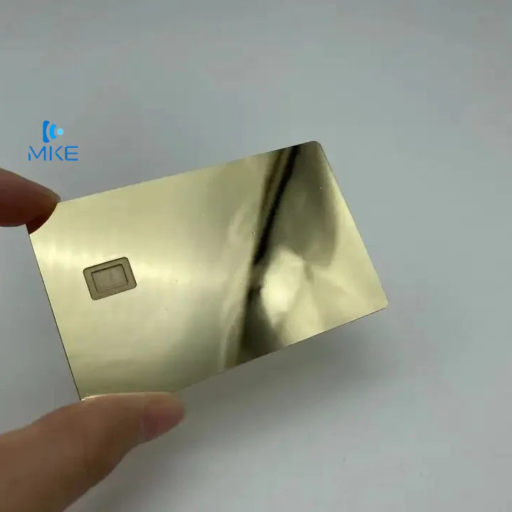 Blank Gold Metal Slot Credit Cards