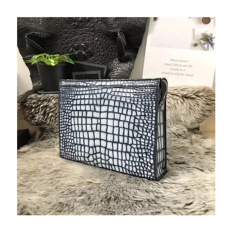 Best Selling Stylish Luxury Quality Exotic Real crocodile Skin Clutch Bag