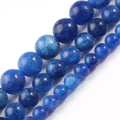 Wholesale Smooth Blue Kyanite Stone Beads 6/8/10mm Round Dyeing for DIY Jewelry Making