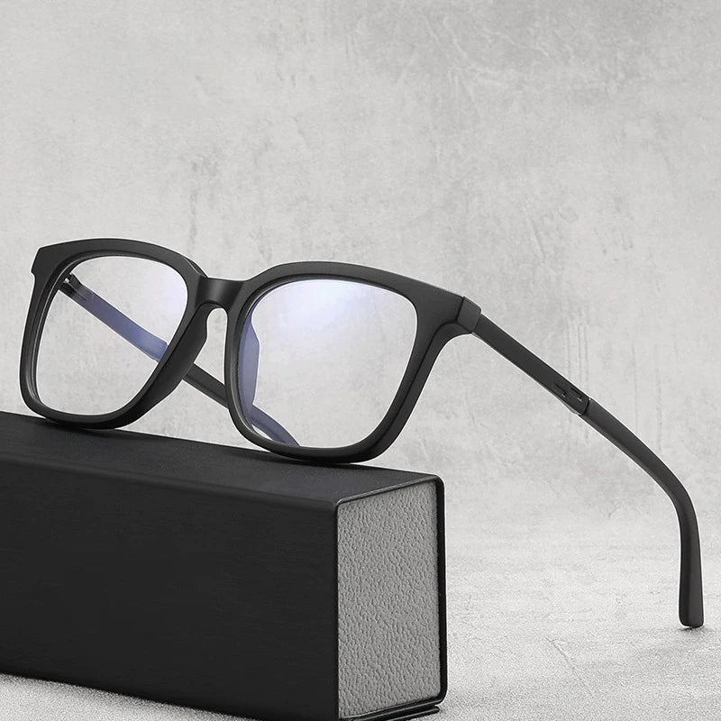 93396 TR Ultra Light Black Frame Glasses Square Anti Blue Light Glasses Frames Men Women Brand Fashion Computer Eyeglasses