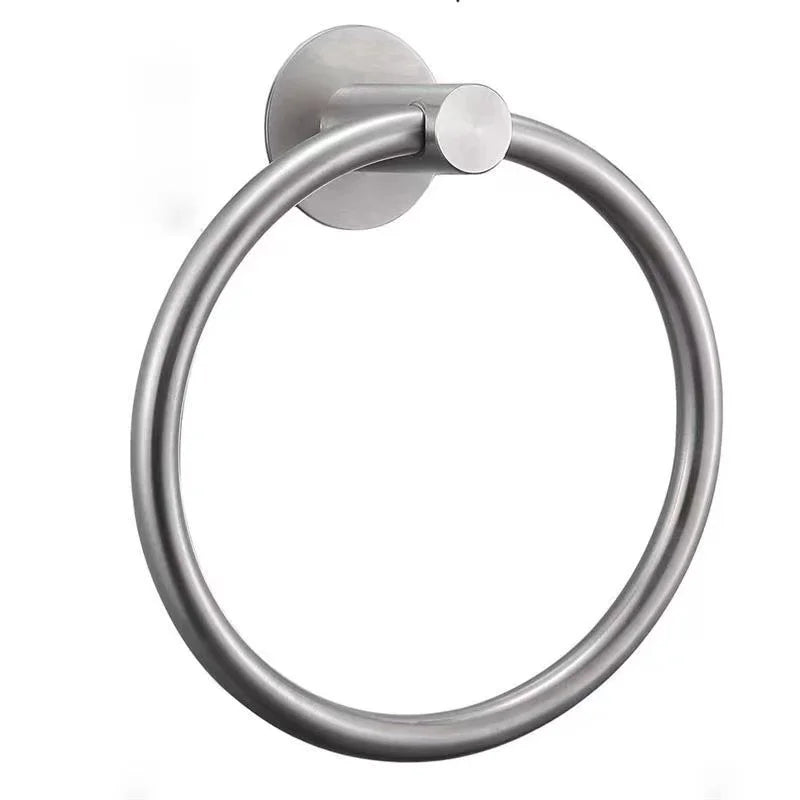 Customizable Stainless Steel Bathroom Accessories Save Space Wall-mounted Towel Holder Ring for Towel Storage