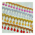 Diy Garment Sewing Accessories Hat Lace Ribbon Drop Rhinestones Diamond Costume Dress Sequined Tassel Fringe Edge Lace Trims