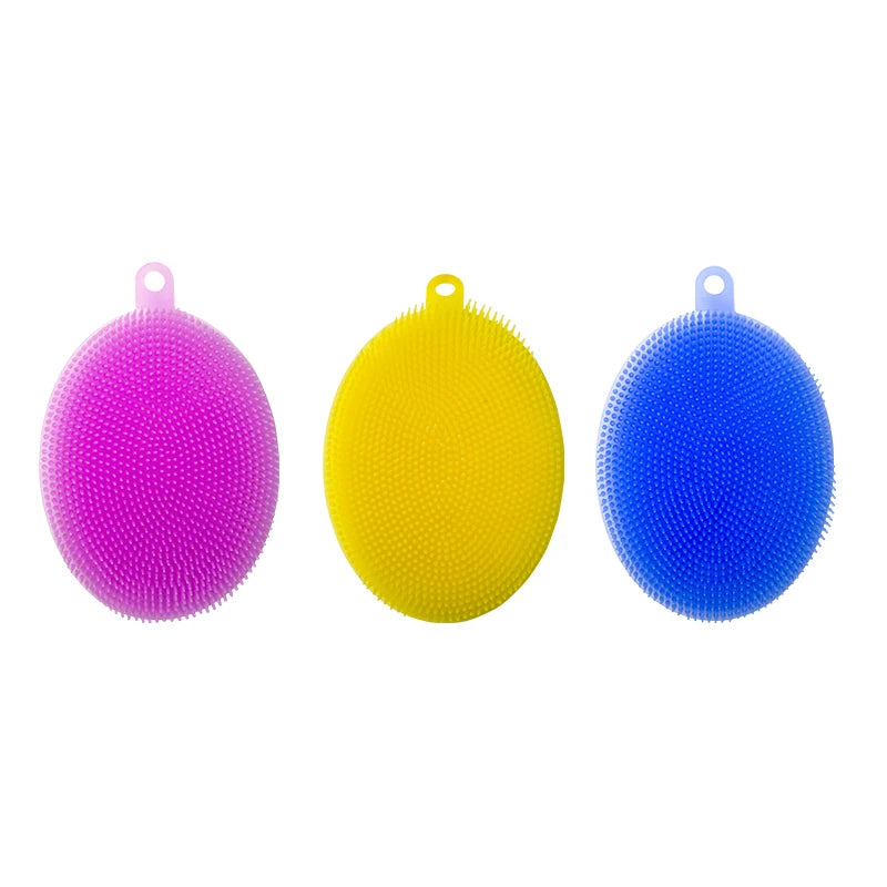 Household Cleaning Pet Kitchen Body Cleaning Brush Silicone Dish Washing Brush