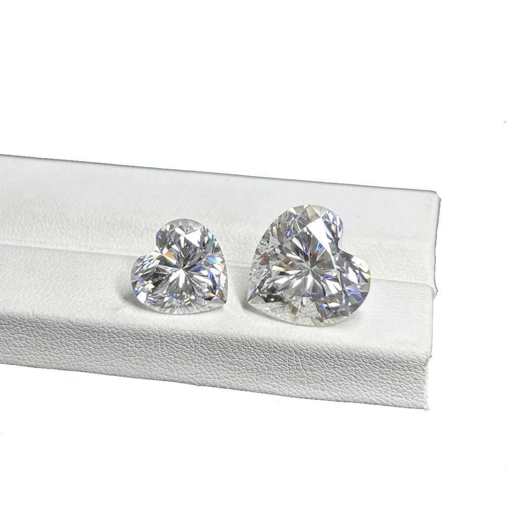 Wholesale GRA GH Moissanite Diamond Stone Heart Cut Loose 8x8mm 2ct Moissanite Diamonds Heart