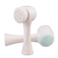 2 in 1 Double-sided Silicone Facial Cleanser Brush Face Massage Exfoliating Blackhead Scrub Brushes