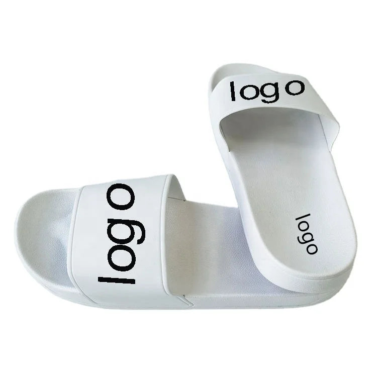 Mozambique New Wholesale Custom Logo Slide SandalUnisex White House Bathroom Home Indoor PVC Rubber Slipper for Men