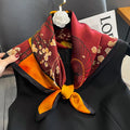Latest Arrival Flower Pattern 100% Real Silk square Scarf for Women Floral Pattern 70*70cm Mulberry Silk Scarf Small Hair Scarf