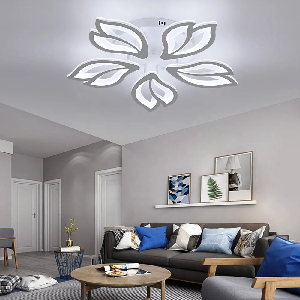 Apartment House Bedroom 70W Flower LED Ceiling Light Modern Living Room Ceiling Lamps
