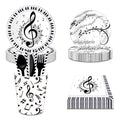 Huancai Musical Notes Party Supplies Paper Plates Cups Napkins Disposable Tableware Set for Kids Birthday Music Party Decor