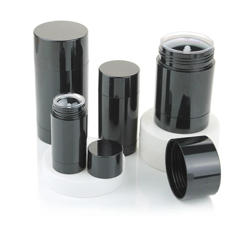 15g 30g 50g 75g AS Black Empty Deodorant Stick Container Gel Twist up Refillable Deodorant Tube for Mosquito Cream