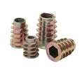 M4 M5 M6 1/4 5/16 3/8 Cheap Zinc Alloy Furniture Wood Insert Nut Threaded Insert Nuts for Wood