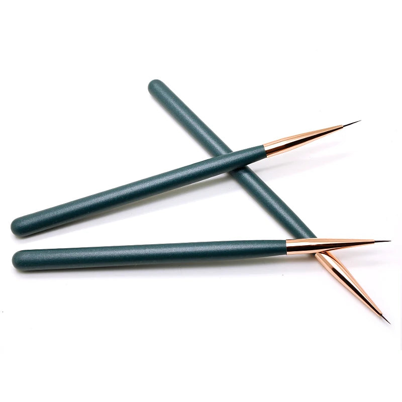 SeeJoy SO-002S Hot Sale Colorful Synthetic Hair 3D Nail Brushes Liner Set PVC Tube Packaging 30g 18cm