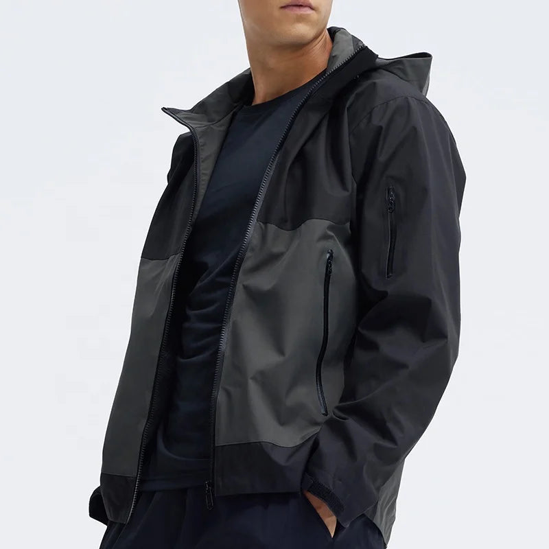 Mens Custom logo Color-matching Jackets Mens Sportswear Windproof Running Jackets Gym Athletic Active Printable Training Wears
