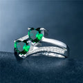 Wholesale Popular Exquisite Bulk Gemstone Western Style Jewelry Finger Fashion Silver Zircon Rings for Women with Gemstone MegaBDM