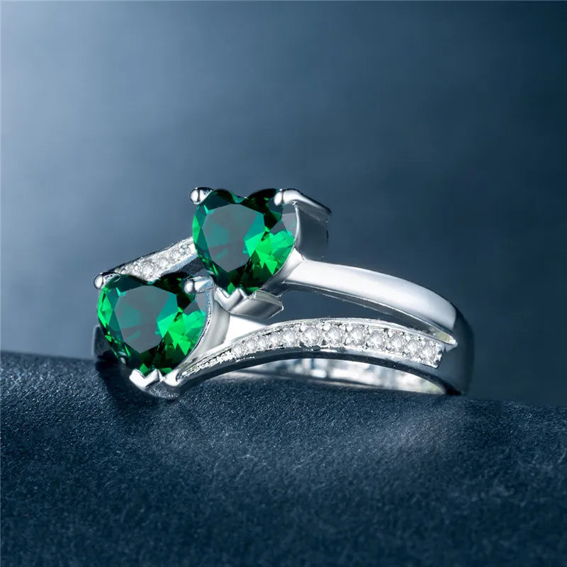 Wholesale Popular Exquisite Bulk Gemstone Western Style Jewelry Finger Fashion Silver Zircon Rings for Women with Gemstone MegaBDM