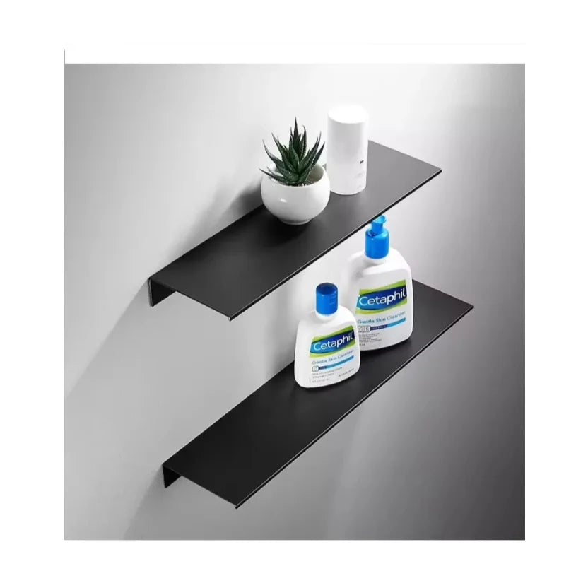 Matte Black Bathroom Storage Shelf Wall Mounted Shower Shampoo Organizer
