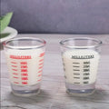 45ml Thickened Graduated Glass Shot Glasses Oz Ounce Cup Measuring Tools Set for Coffee & Food Kitchen & Home Use