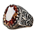 Fashion Punk Vintage Metal Wedding Rings for Men Unique Gothic Geometry Style Jewelry Party Gifts