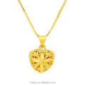 Gold Plated Placer Gold Love Four Leaf Pendant Japan and South Korea Hollow Heart More Than Pendant Fashion Female Necklace
