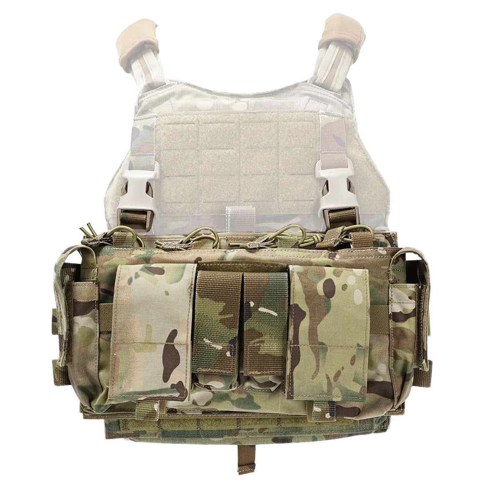 Customizable 500D Nylon Camouflage Tactical Chest Rig Vest Multi-Functional Adjustable Outdoor Safety Personal Defense Equipment
