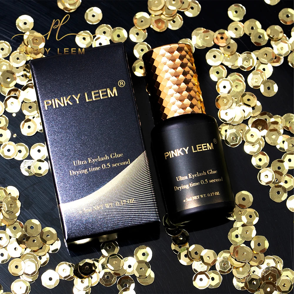 Pinky Leem Custom Packaging Cluster Lash Glue Lash Bond Mascara Individu Wholesale Price 0.05 Dry Time Lash Glue