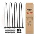 Iron Steel Hairpin Legs for Furniture Accessories Wholesale Cheap for Kitchen Restaurant Desk Bench Coffee Dining Bedroom Living