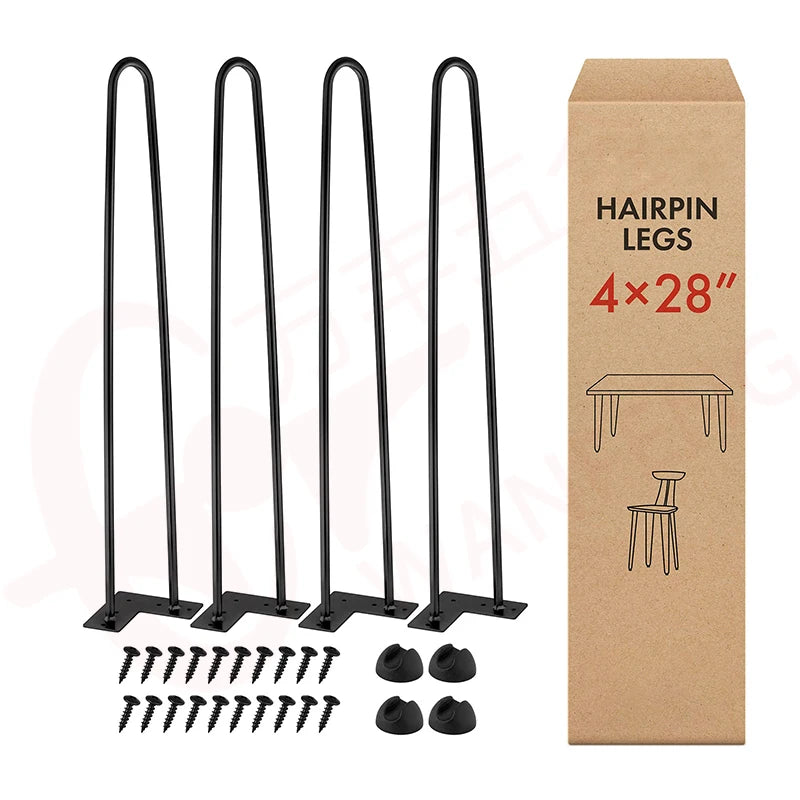 Iron Steel Hairpin Legs for Furniture Accessories Wholesale Cheap for Kitchen Restaurant Desk Bench Coffee Dining Bedroom Living