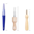 Wool Felting Kit with Wood Handle DIY Handicraft Tools Including Felting Needles Accessory for Needle Felt Kits Novelty Gifts