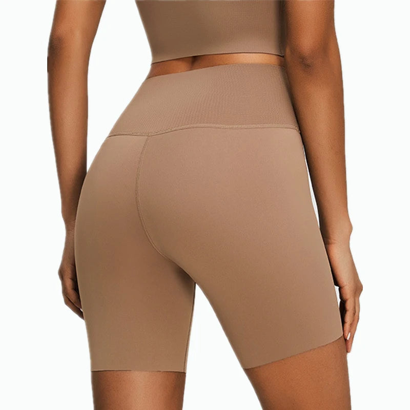 New Nylon Fitness Shorts Tight Yoga Wear High Waisted Hip Quick Dry Sweatpants Women's Shorts Women's Clothing
