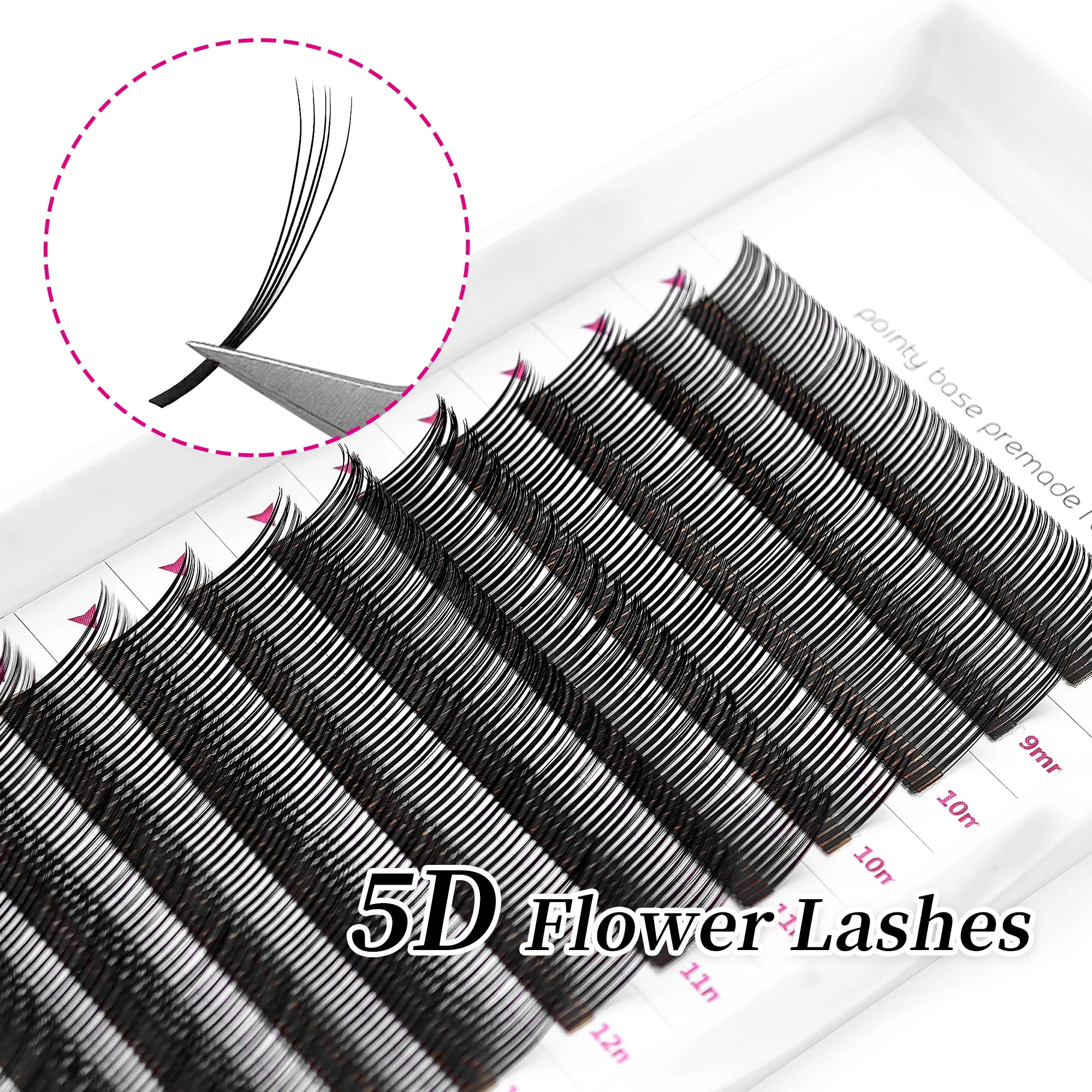 Abonnie 0.03 0.05 0.07 010mm Wispy Wet Eyelash Extensions 5D Flower Lash Extensions