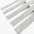 Rhinestones Ribbon Strips Shoes Decoration 1 Yard Resin Crystal Adhesive Rhinestone Trimming Roll Rhinestone Opp Bag Packing