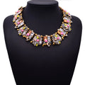 Retro Exaggerated Gemstone Decorative Necklace Jewelry Women Korea Short Clavicle Necklace and Jewelry